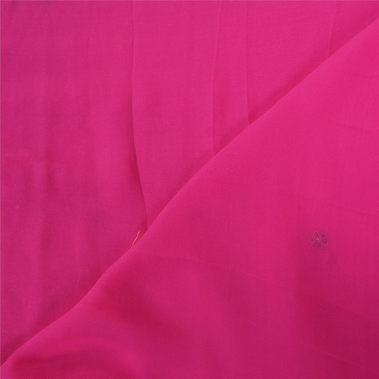 Sanskriti Vintage Pink Dupatta Long Stole Pure Georgette Hand Beaded Wrap Veil