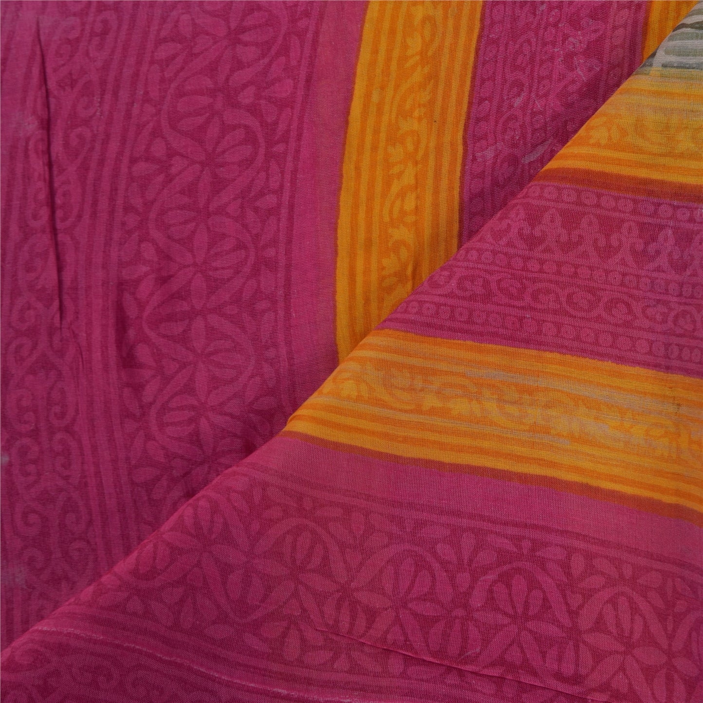 Sanskriti Vintage Pink Dupatta Long Stole Pure Cotton Printed Premiu Wrap Hijab