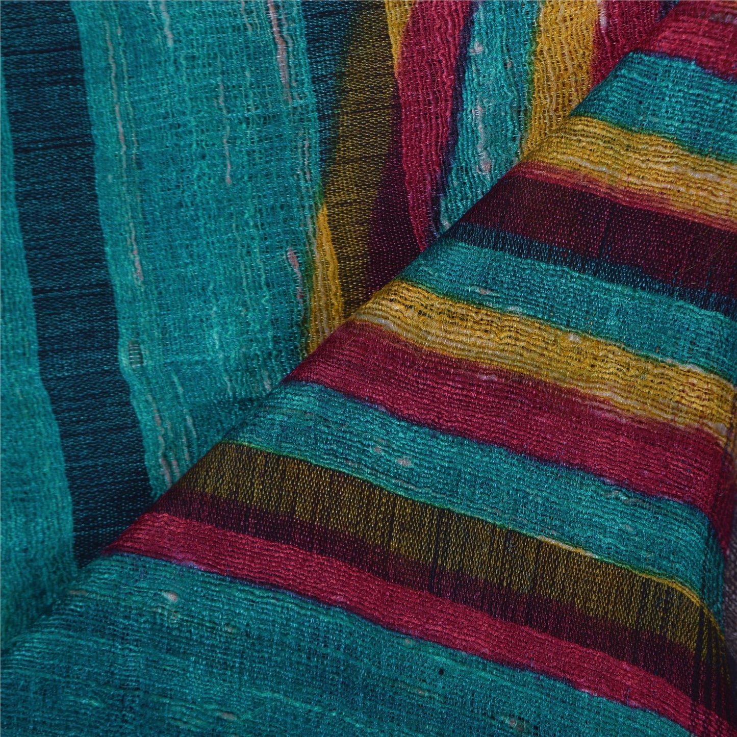 Sanskriti Vintage Indian Red Dupatta Long Stole Pure Silk Woven Premium Scarves