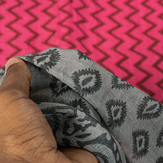 Sanskriti Vintage Pink Soft Pure Cotton Dupatta Stole Hand Block Printed Scarf