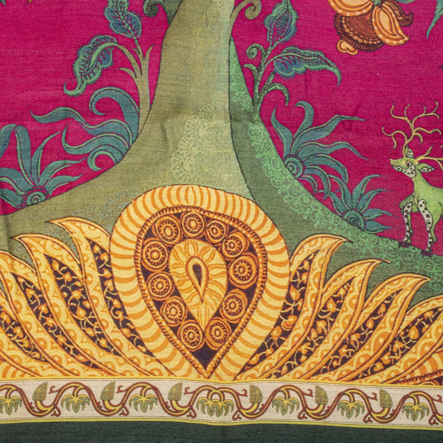 Sanskriti Vintage Dupatta/Stole Pink Pure Cotton Silk Digital Printed Soft Veil