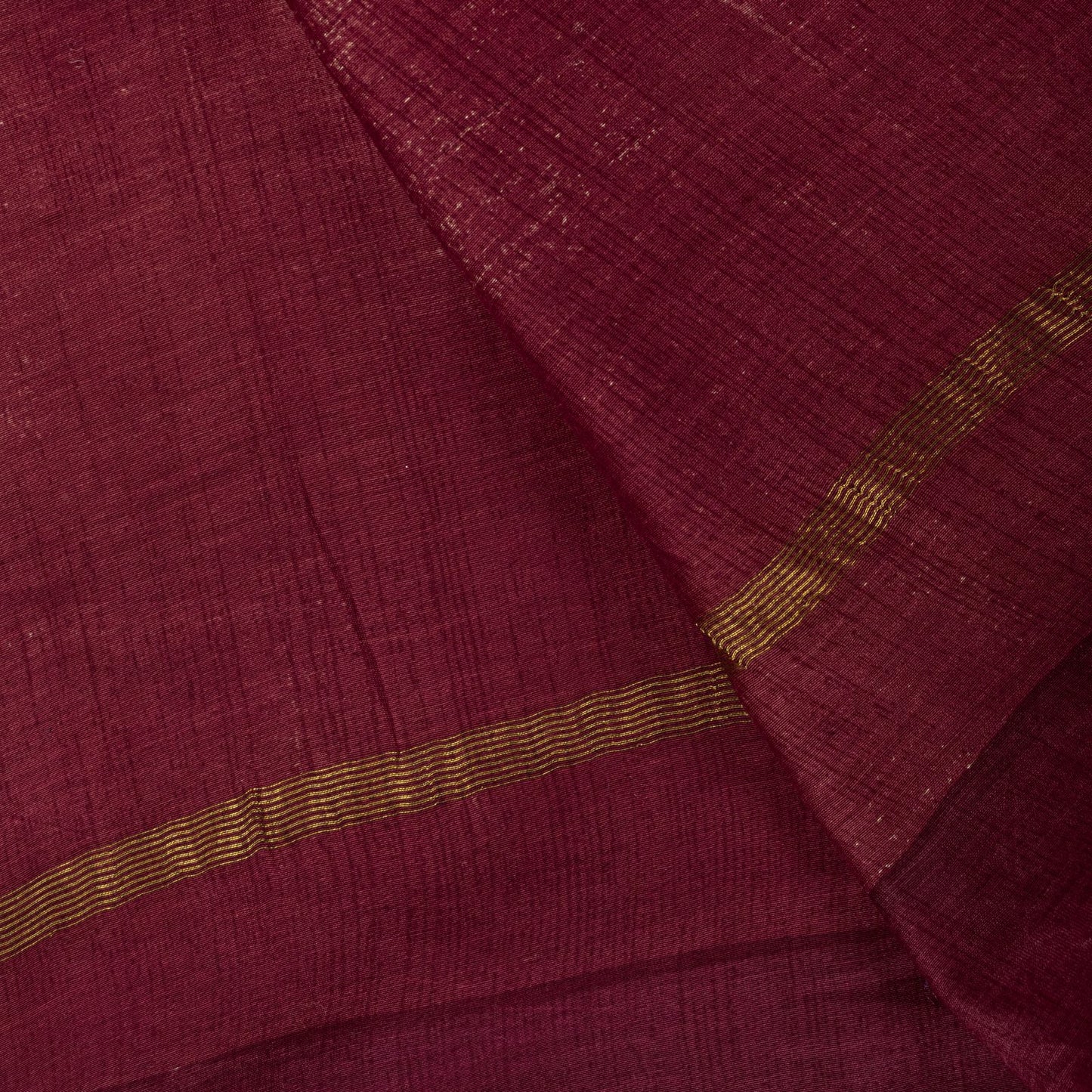 Sanskriti Vintage Dupatta/Stole Red Cotton Silk Maheshwari Zari Border-PrintVeil
