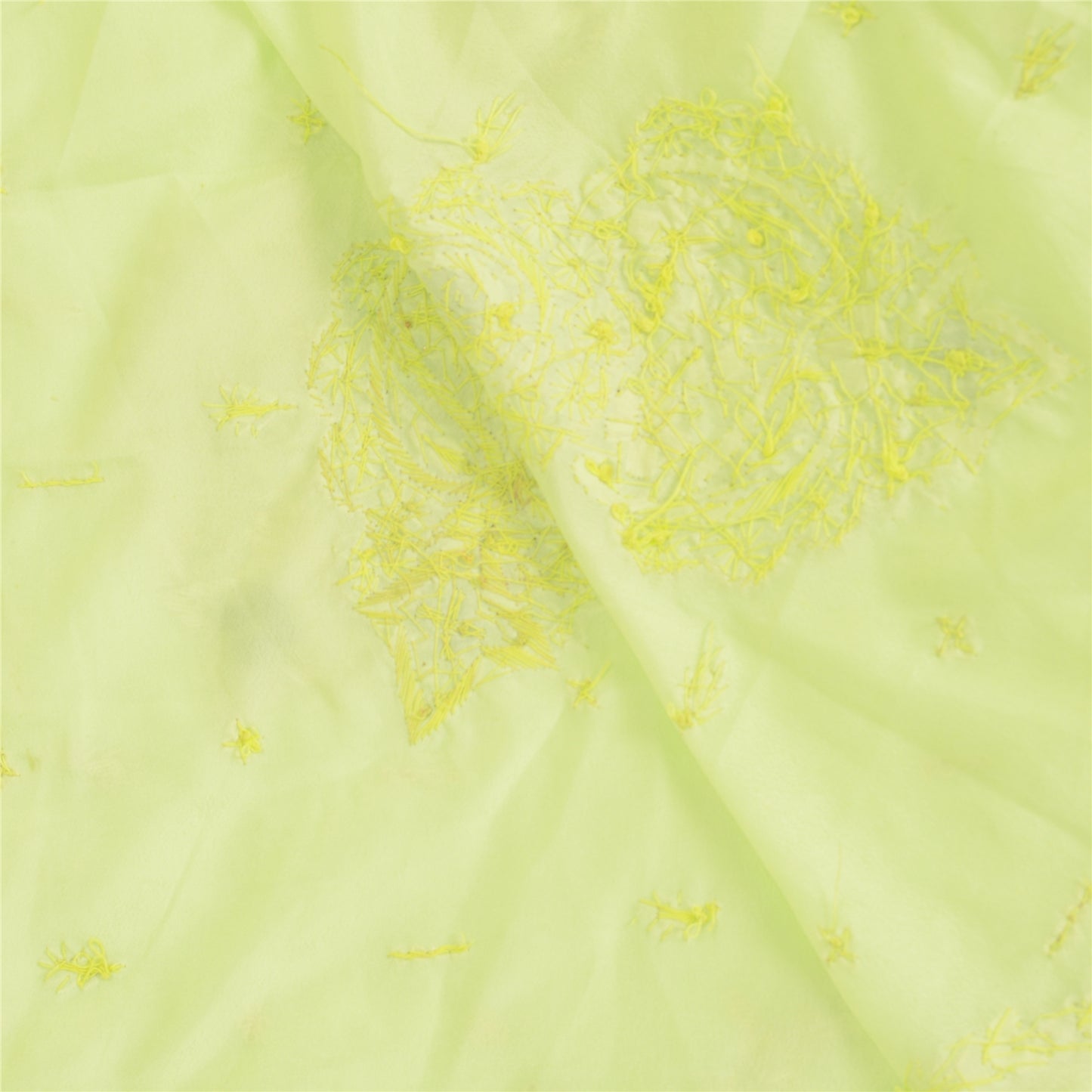 Sanskriti Vintage Green Art Silk Dupatta Hand Beaded Zardozi Work Stole