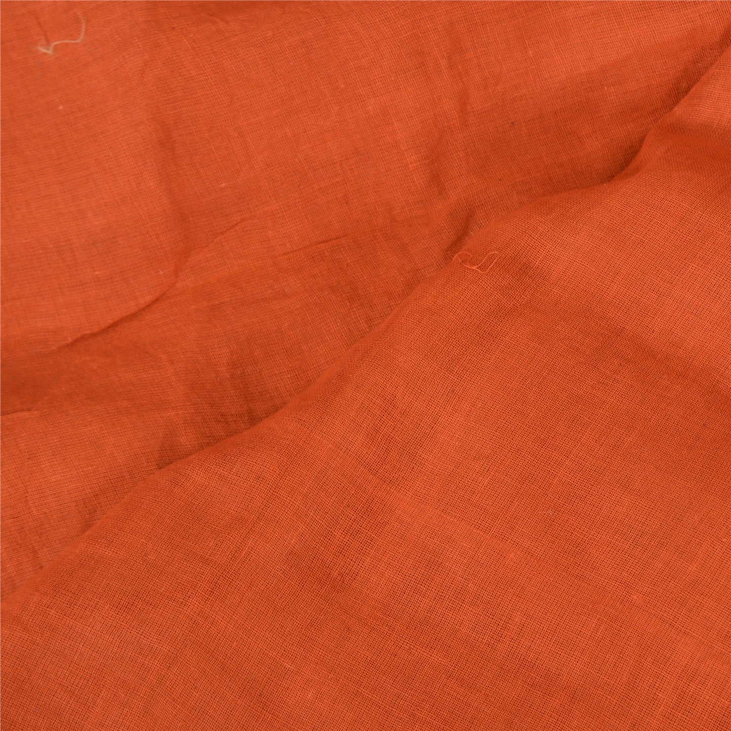 Sanskriti Vintage Long Dupatta/Stole Orange Pure Silk Hand Beaded Scarf Veil