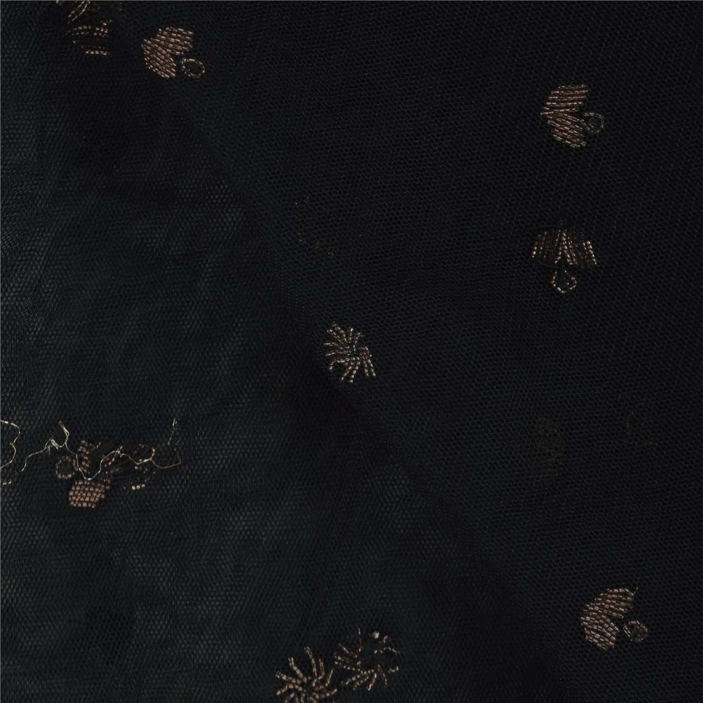 Sanskriti Vintage Black Dupatta Long Stole Net Hand Beaded Premium Wrap Scarves