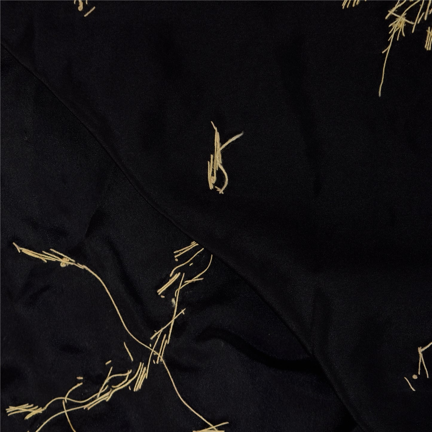 Sanskriti Vintage Black Dupatta Long Stole Art Silk Hand Beaded Premium Scarves