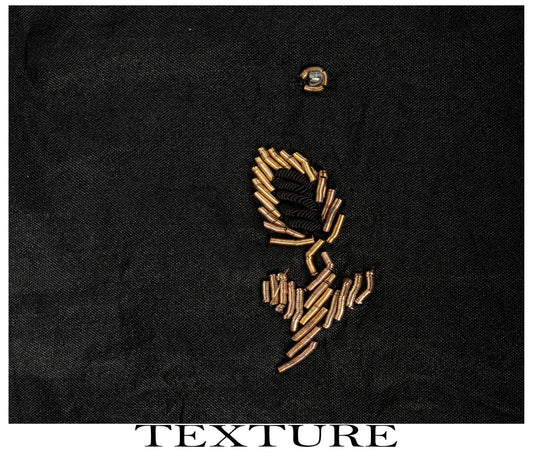 Sanskriti Vintage Dupatta/Stole Black Pure Silk Hand Embroidered Zardozi Veil