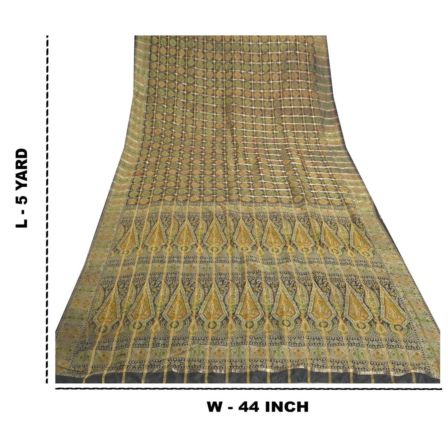 Санскритские винтажные индийские сари 100% чистый шелк черный сари ручной работы устойчивая ткань