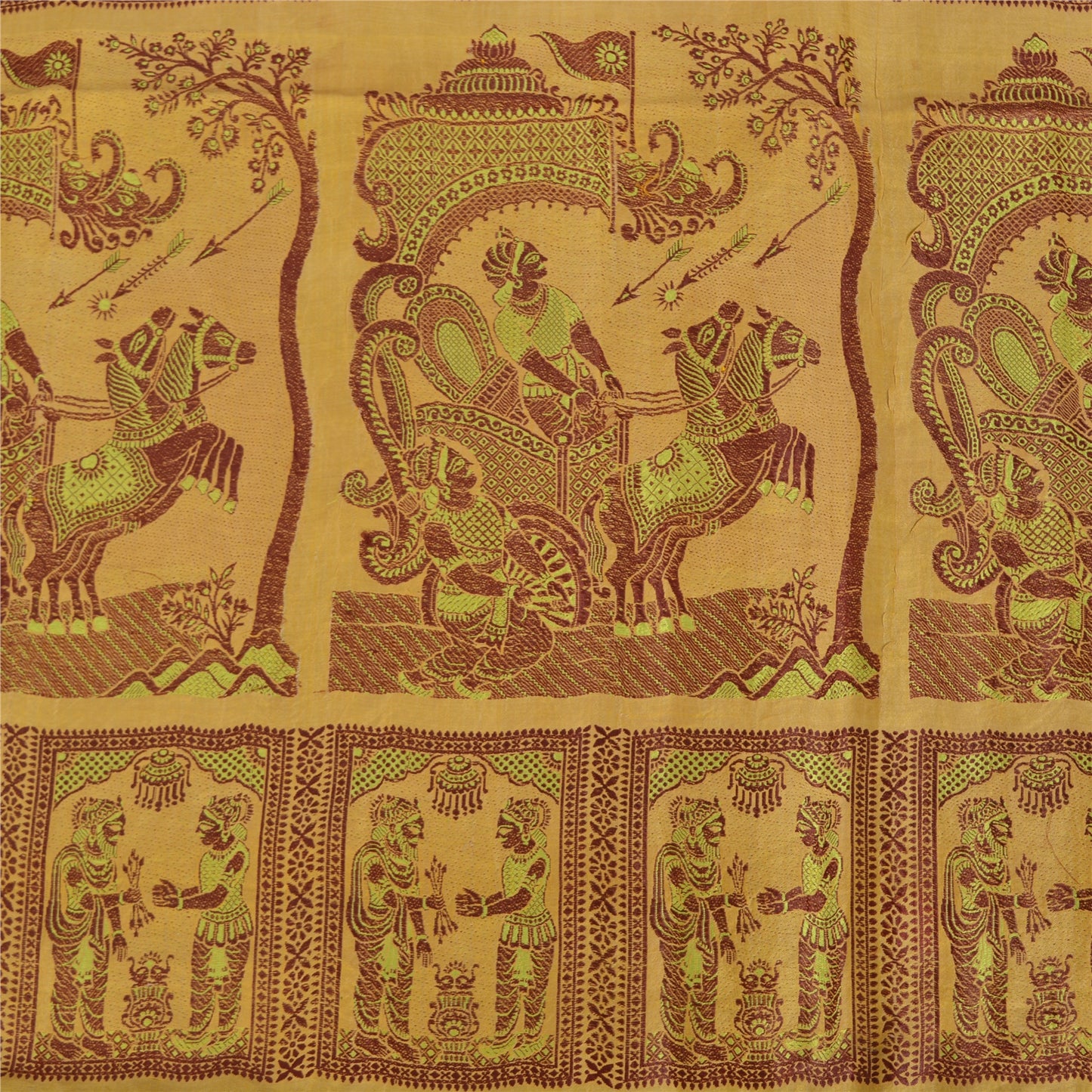 Sanskriti Vintage Black Sarees Pure Silk Baluchari Woven Sari Ethnic 5yrd Sustainable Fabric