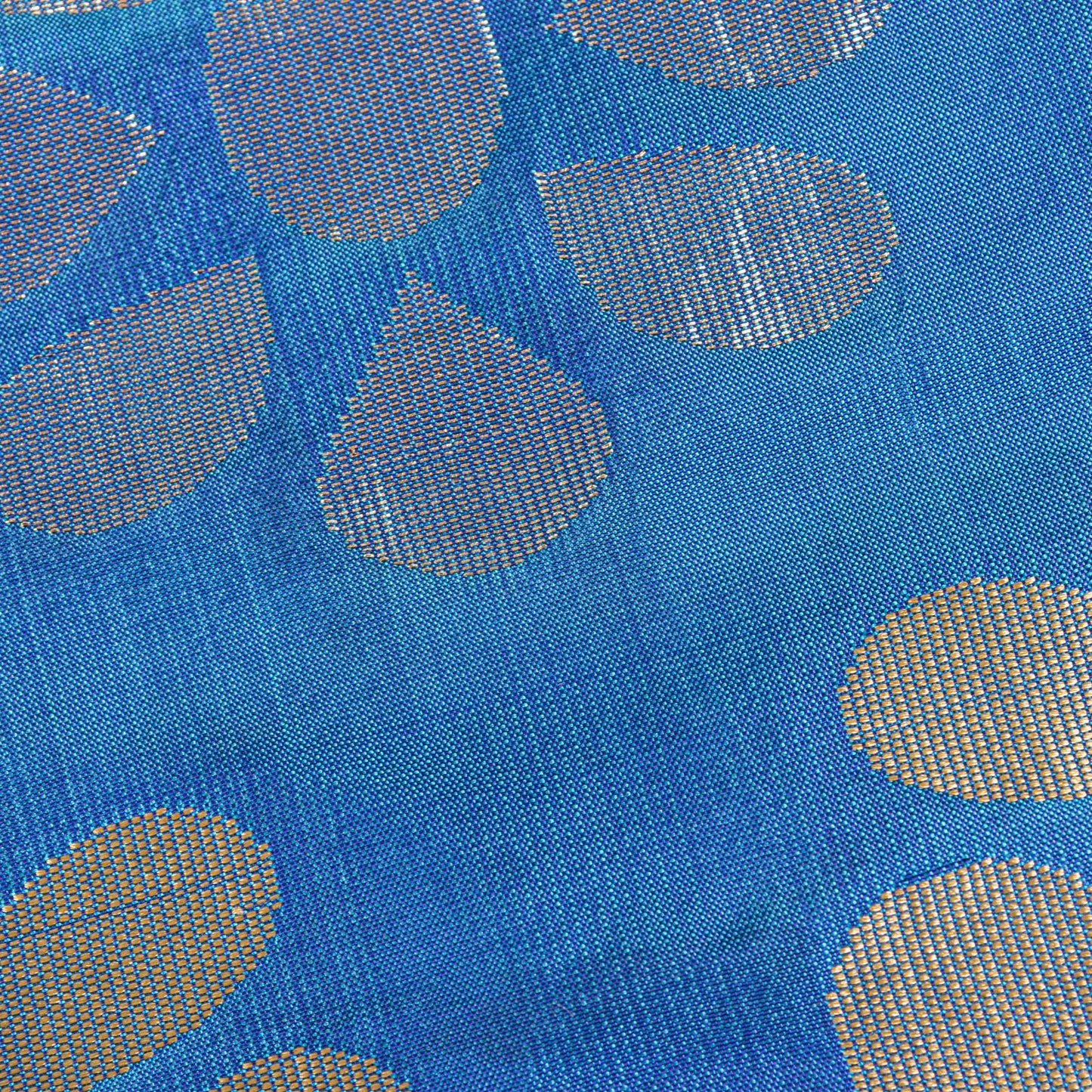 Sanskriti Vintage Saree Blue Pure Silk Brocade Zari Hand Woven Sari 5.5+YD Craft