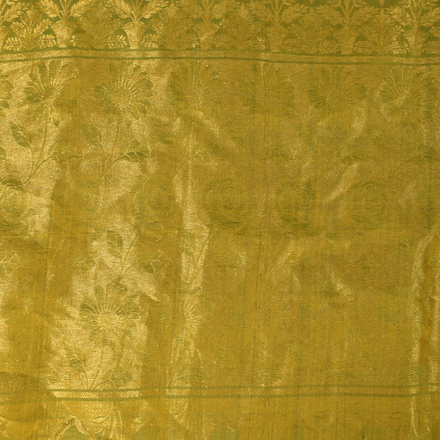 Sanskriti Vintage Soft Green Pure Katan Silk Saree Hand Woven Banarasi Sari 5.5Y