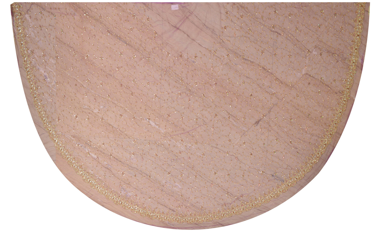 Sanskriti Vintage Purple Long Lehenga Net Mesh Hand Beaded Zardozi Unstitched