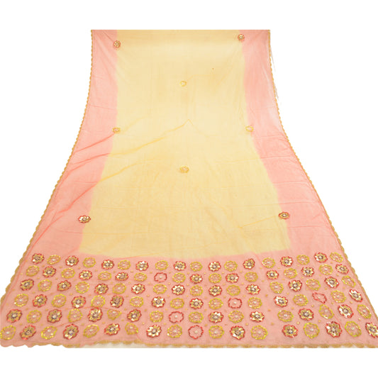 Sanskriti Vintage Lot of 5 Hand Beaded Dupatta Stoles | Assorted Zari Veils | Embroidered Silk Scarf Wraps for Women