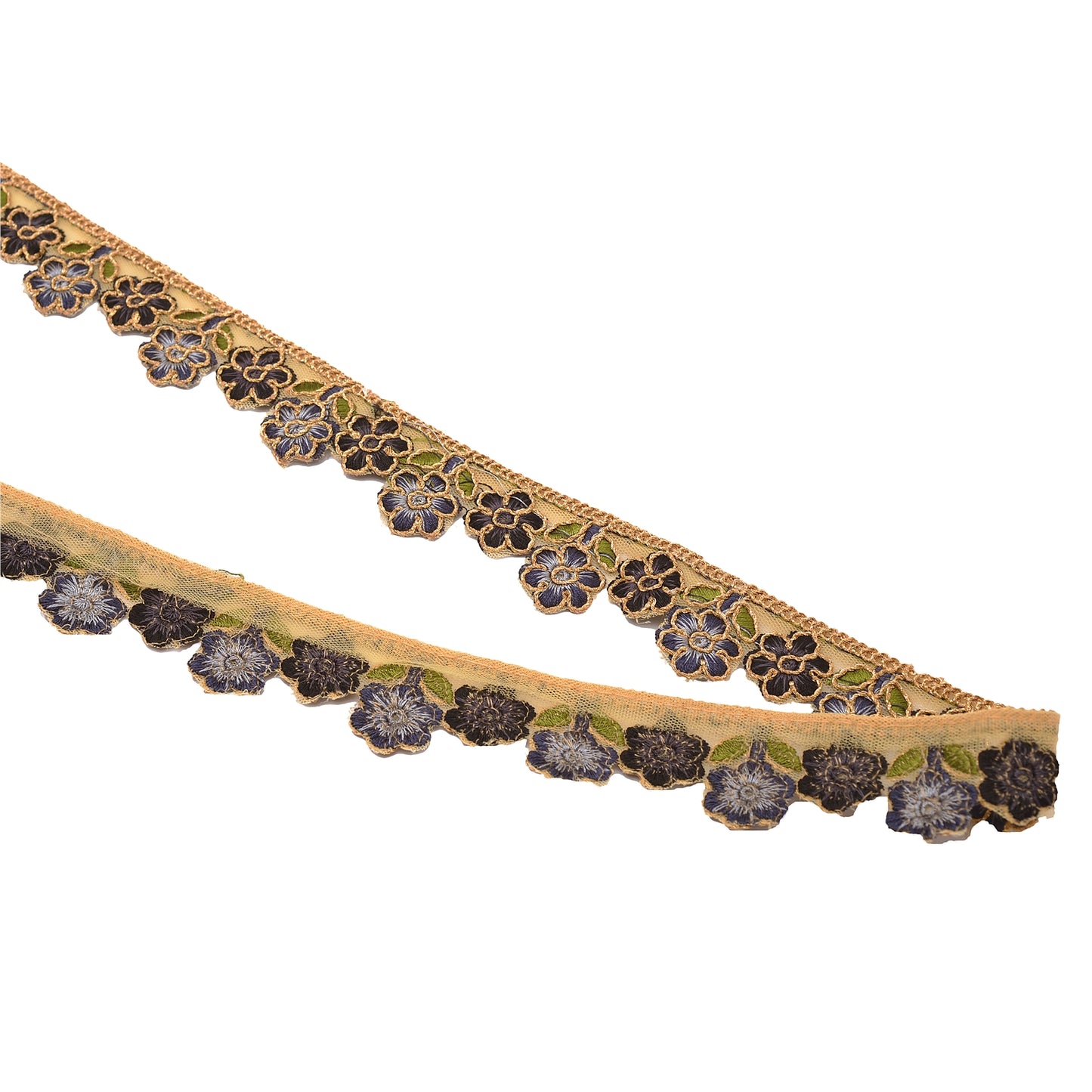 Sanskriti Embroidered Dress Sewing 1" W Border 9 YD Trim Cream Craft Decor Lace