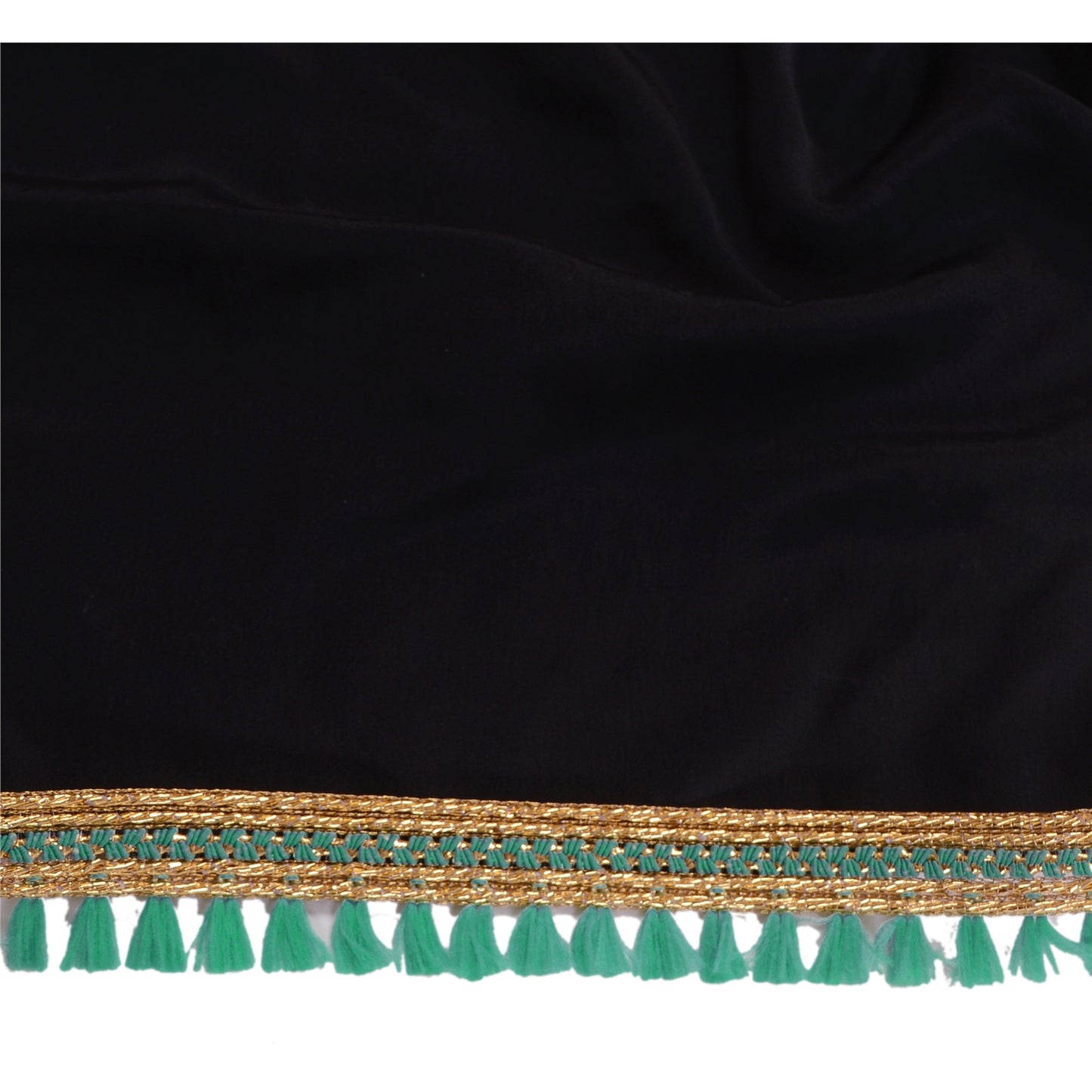 Sanskriti Embroidered Dress Sewing Border 1 Yd Trim Green Craft Decor Lace