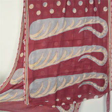 Load image into Gallery viewer, Sanskriti Vintage Sarees Red Indian Pure Cotton Printed Sari 5yd Craft Fabric
