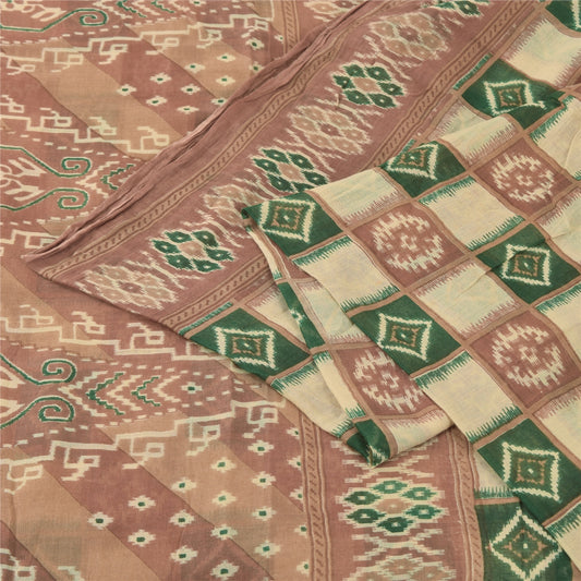 Sanskriti Vintage Sarees Multicolor Pure Cotton Printed Sari 5yd Craft Sustainable Fabric