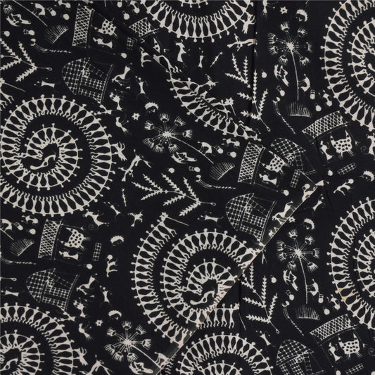 Санскритские винтажные сари из фиолетового чистого хлопка Варли Арт/тканое сари 5+ ярдов устойчивая ткань