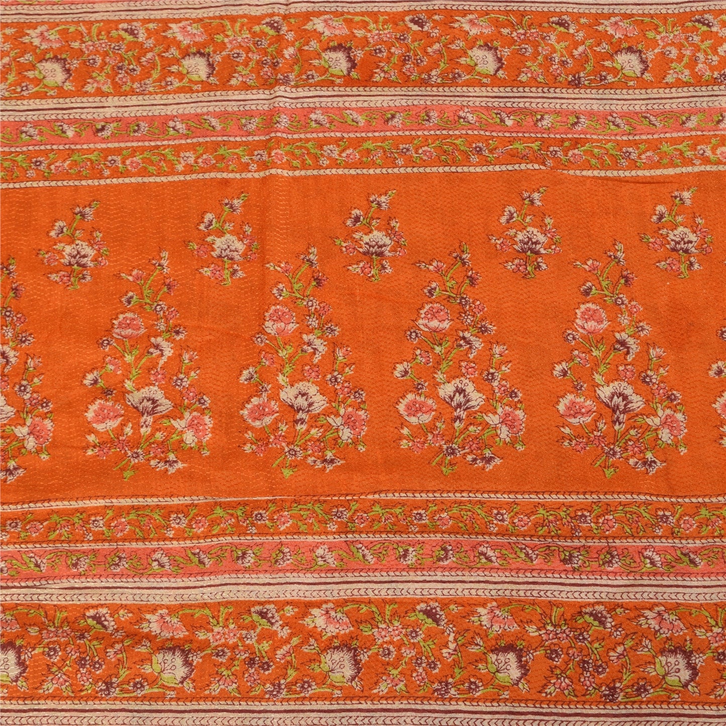 Санскритские винтажные сари темно-красное чистое хлопковое сари с принтом 5+ ярдов ткань для рукоделия из экологически чистой ткани