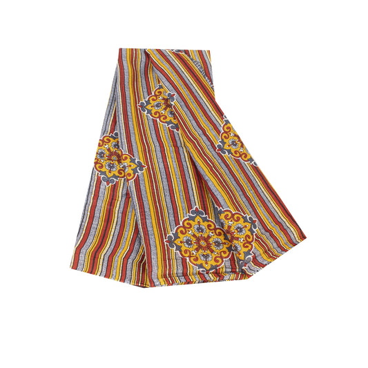 Sanskriti Vintage Sarees Multicolor Pure Cotton Printed Sari 5+yd Craft Fabric