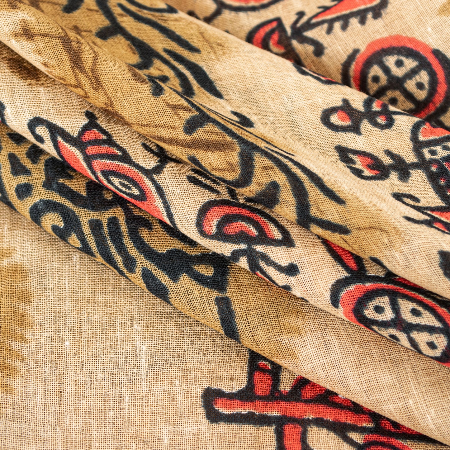 Sanskriti Vintage Sarees Brown Pure Cotton Elephant Cart Print 5+YD Indian Sari