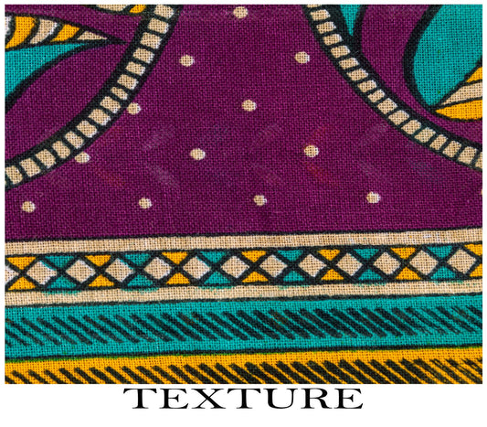 Sanskriti Vintage Saree Violet Pure Cotton Craft Fabric Paisley Print 5+YD Sari
