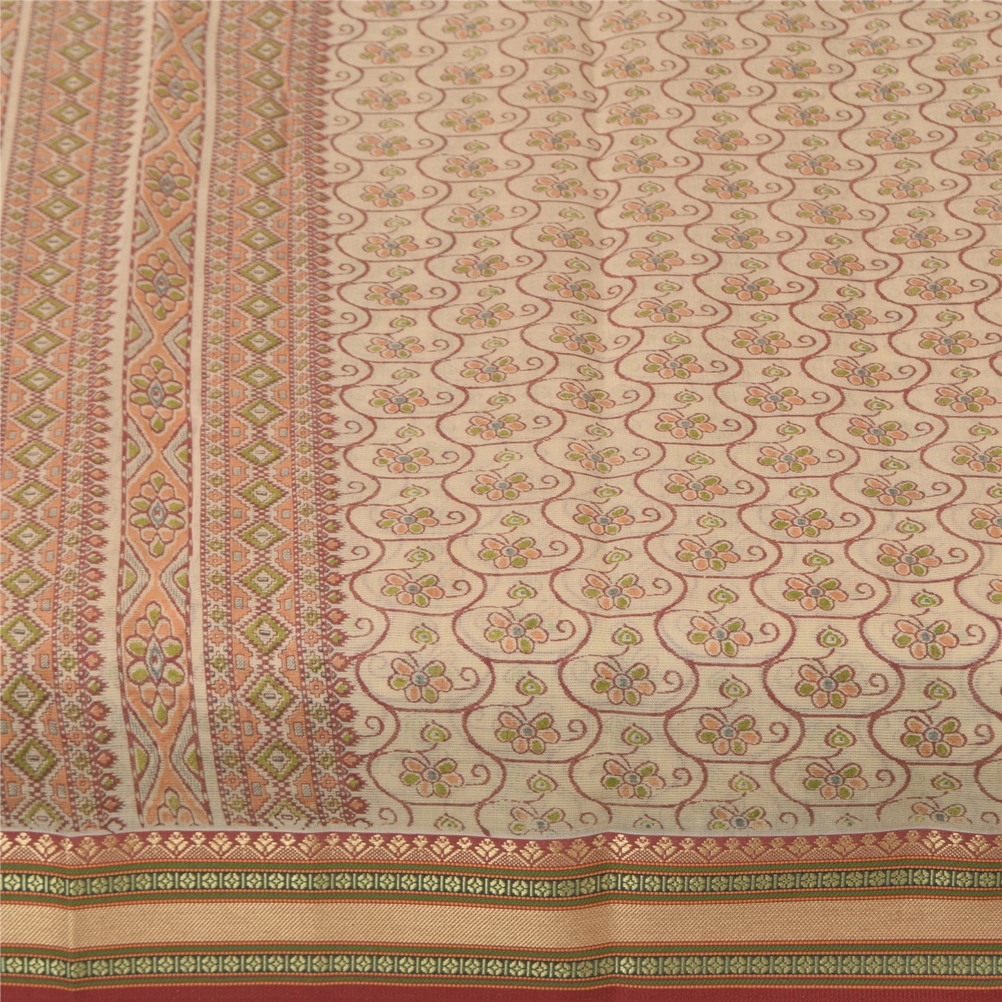 Sanskriti Vintage Sarees Quilting Felting Craft Fabric Cotton Silk Printed Sari