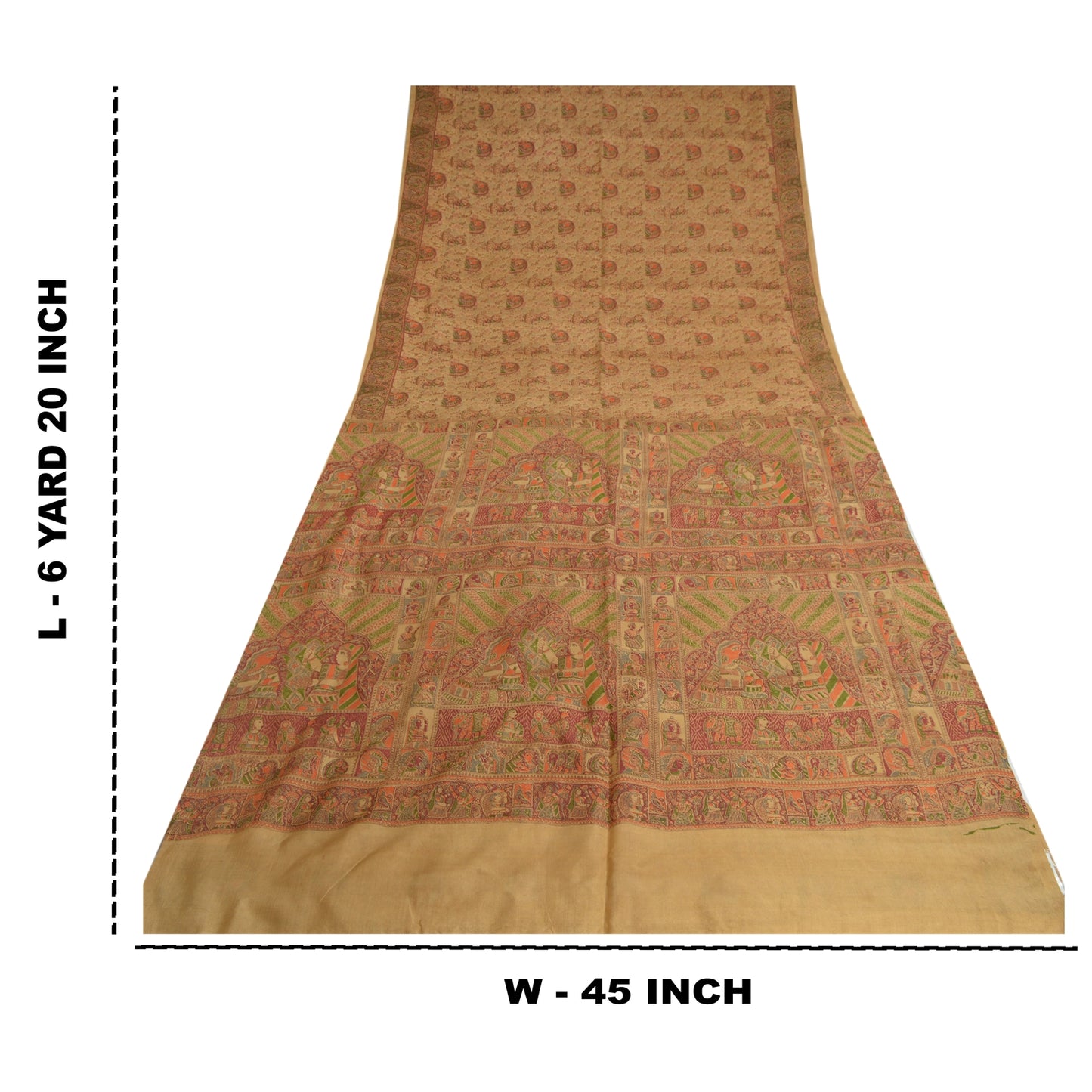 Sanskriti Vintage Sarees Pure Silk Quilting Felting Craft Sustainable Fabric Printed Sari