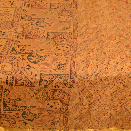 Sanskriti Vintage Pure Silk Sarees Quilting Felting Craft Sustainable Fabric Printed Sari