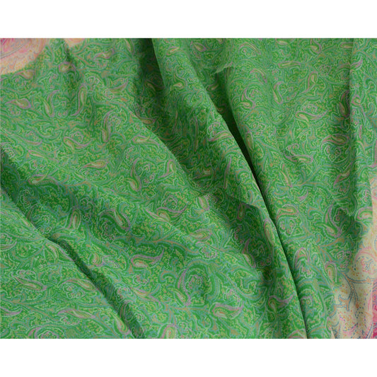 Sanskriti Vintage Sarees Pure Silk Quilting Felting Craft Fabric Printed Sari