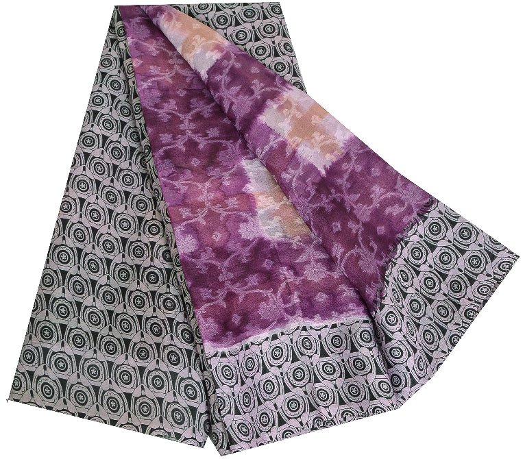 Sanskriti Vintage Sarees Pure Silk 5yd Quilting Felting Craft Sustainable Fabric Print Sari