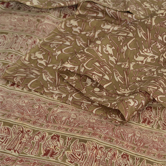 Sanskriti Vintage Sarees Pure Silk Quilting Felting Craft Sustainable Fabric Printed Sari