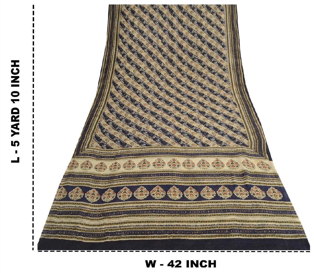 Sanskriti Vintage Sarees Pure Chiffon Quilting Felting Craft Sustainable Fabric Print Sari