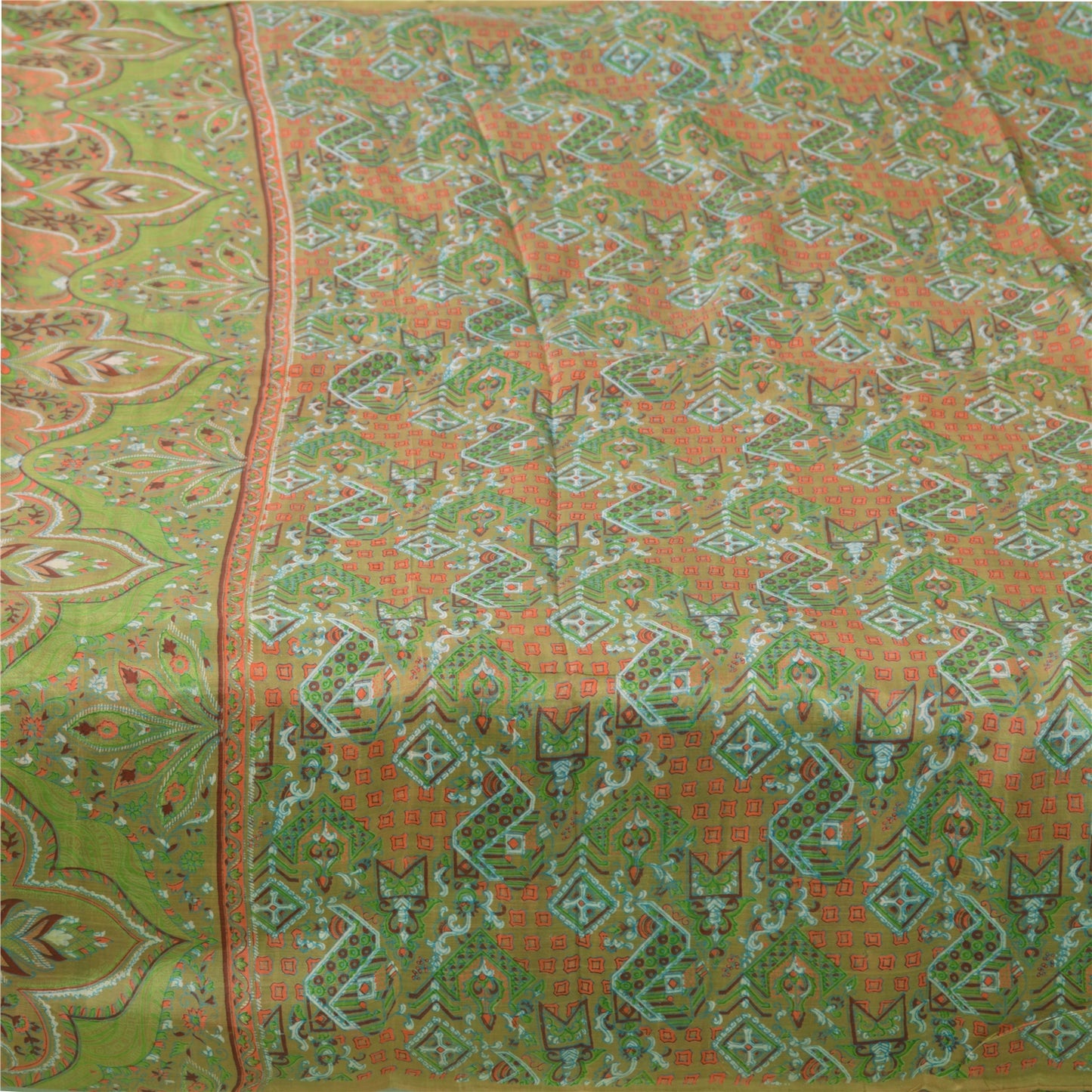 Sanskriti Vintage Sarees Pure Silk Quilting Felting Craft Sustainable Fabric Printed Sari