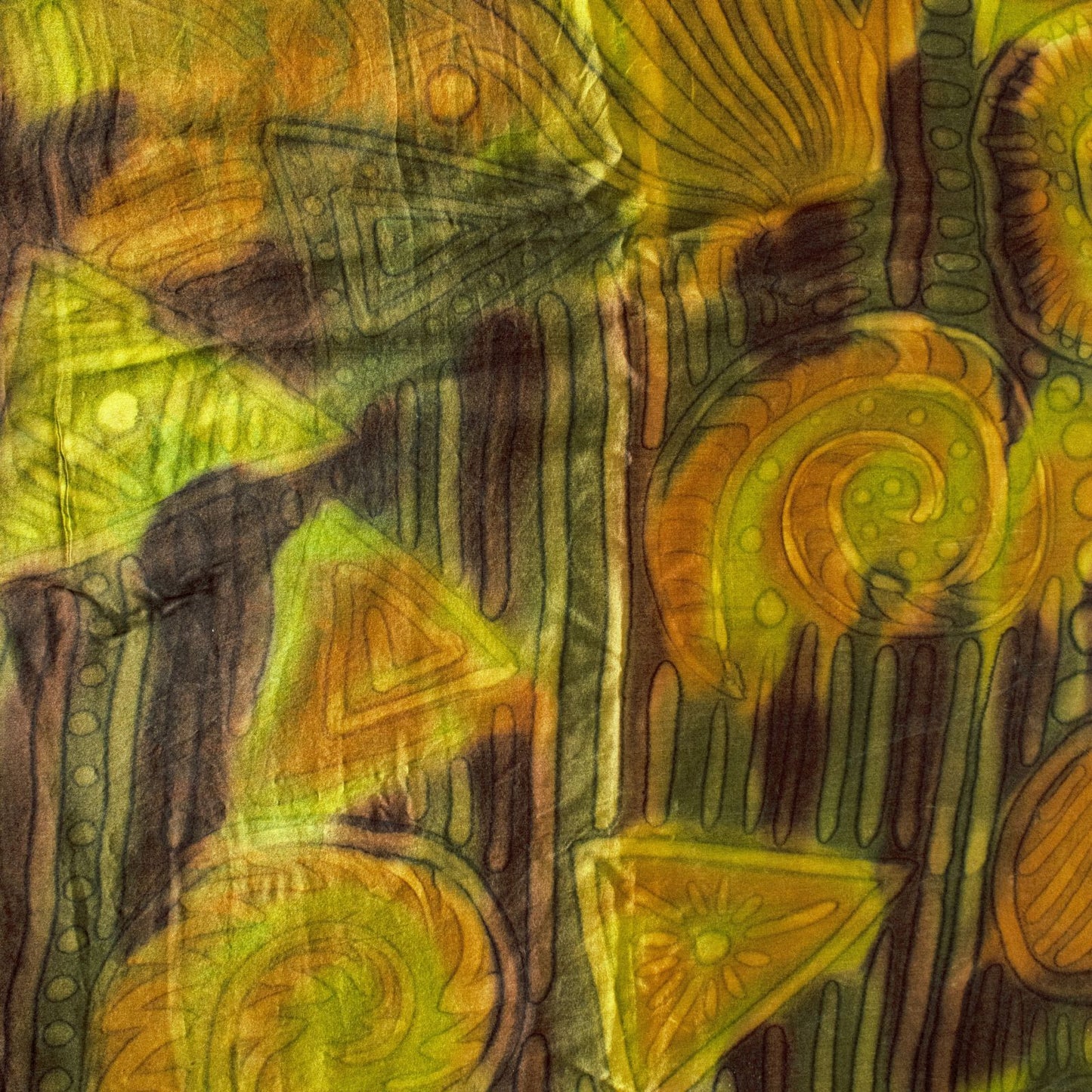 Sanskriti Vintage Saree Green Soft Pure Silk Abstract Printed Sari 6+Yd Fabric Upcycle Dress Making