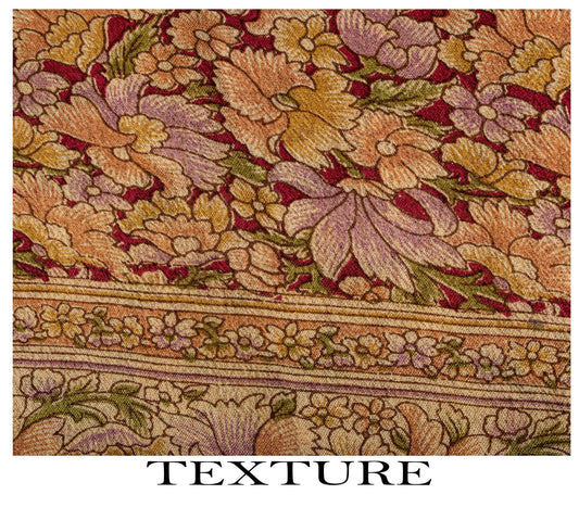 Sanskriti Vintage Saree Pink Soft 100% Pure Silk Floral Print Sari 6+Yd Fabric