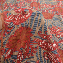 Load image into Gallery viewer, Sanskriti Vintage Sarees Multi Indian Pure Crepe Silk Printed Sari Craft Fabric
