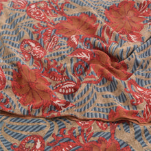 Load image into Gallery viewer, Sanskriti Vintage Sarees Multi Indian Pure Crepe Silk Printed Sari Craft Fabric
