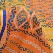 Load image into Gallery viewer, Sanskriti Vintage Sarees Indian Multi Printed Pure Crepe Silk Sari Craft Fabric
