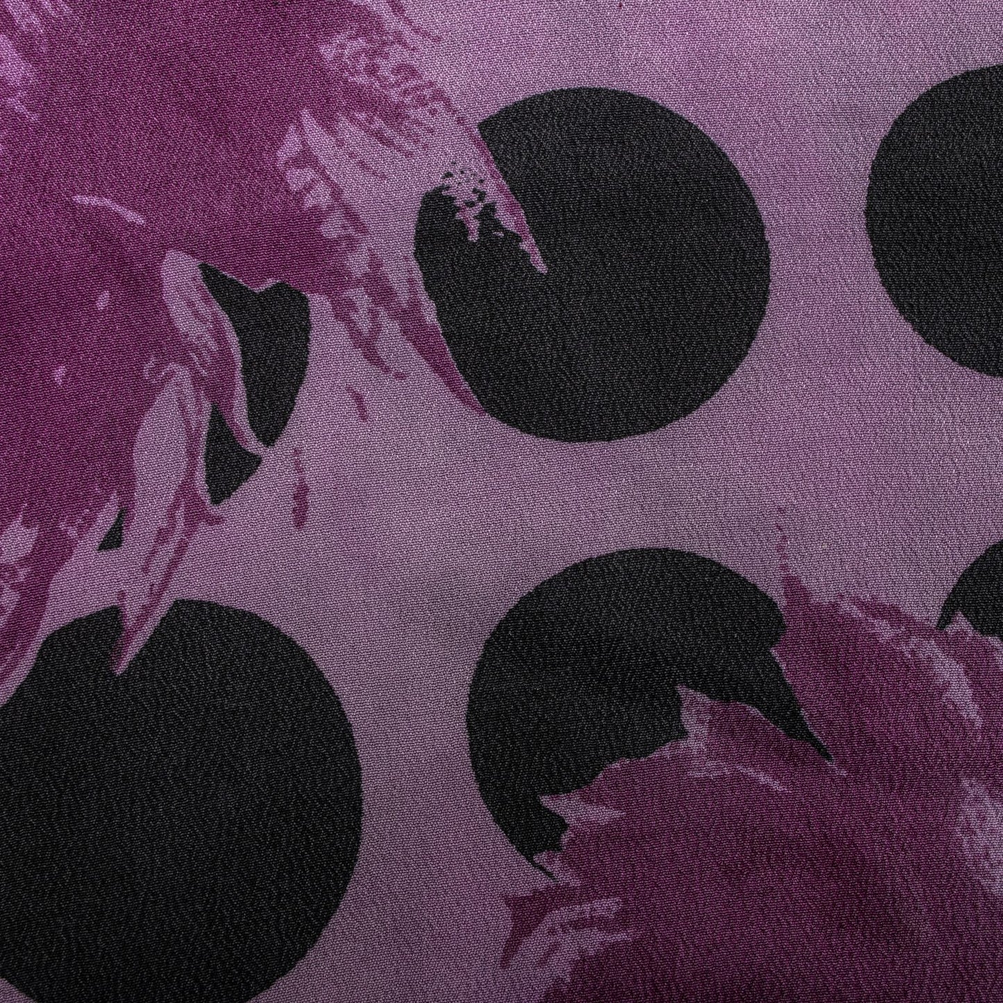 Sanskriti Vintage Saree Purple Pure Crepe Digital Printed Sari 5+Yd Craft Fabric