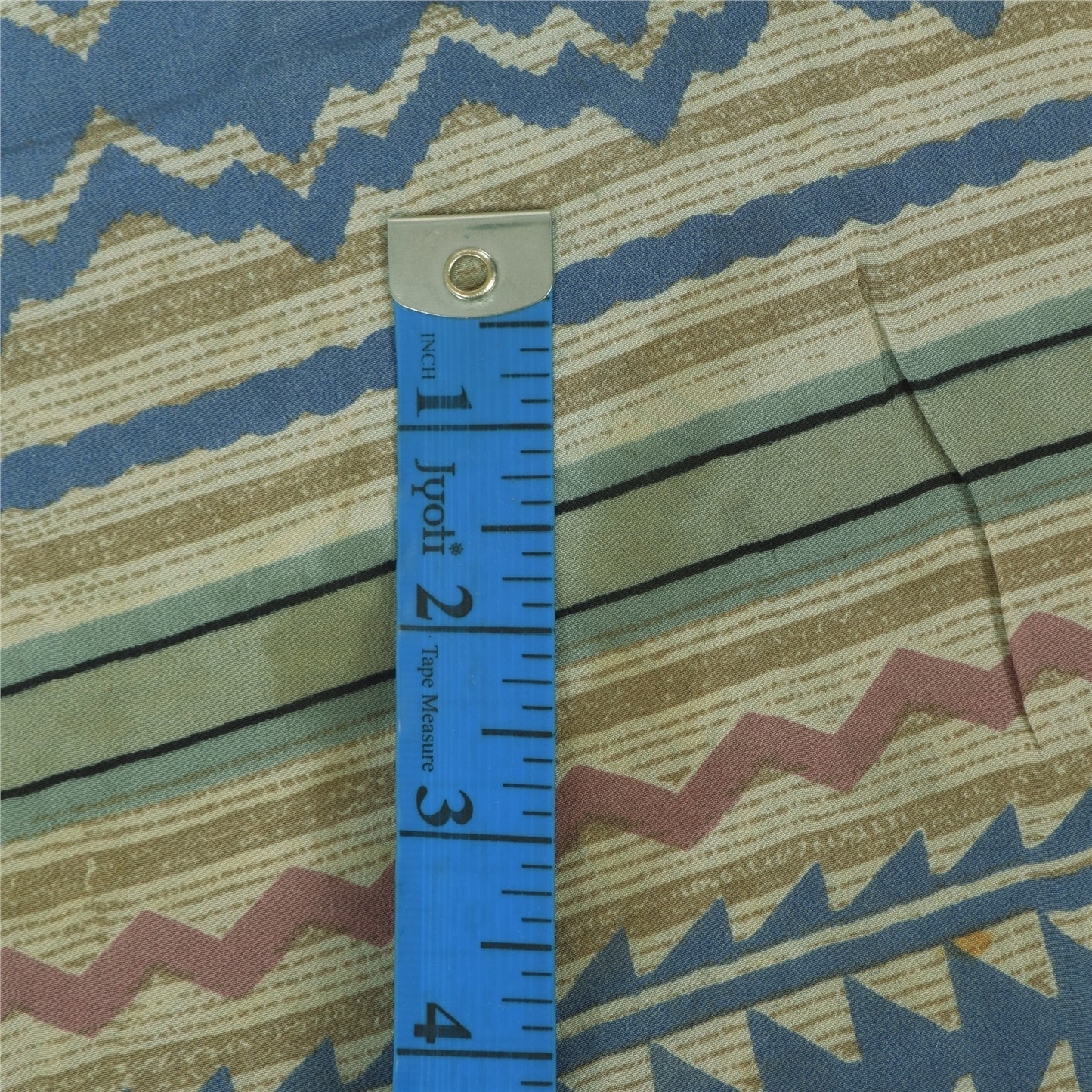 Sanskriti Vintage Sarees Cream Pure Crepe Silk Printed Sari 5+yd Craft Fabric