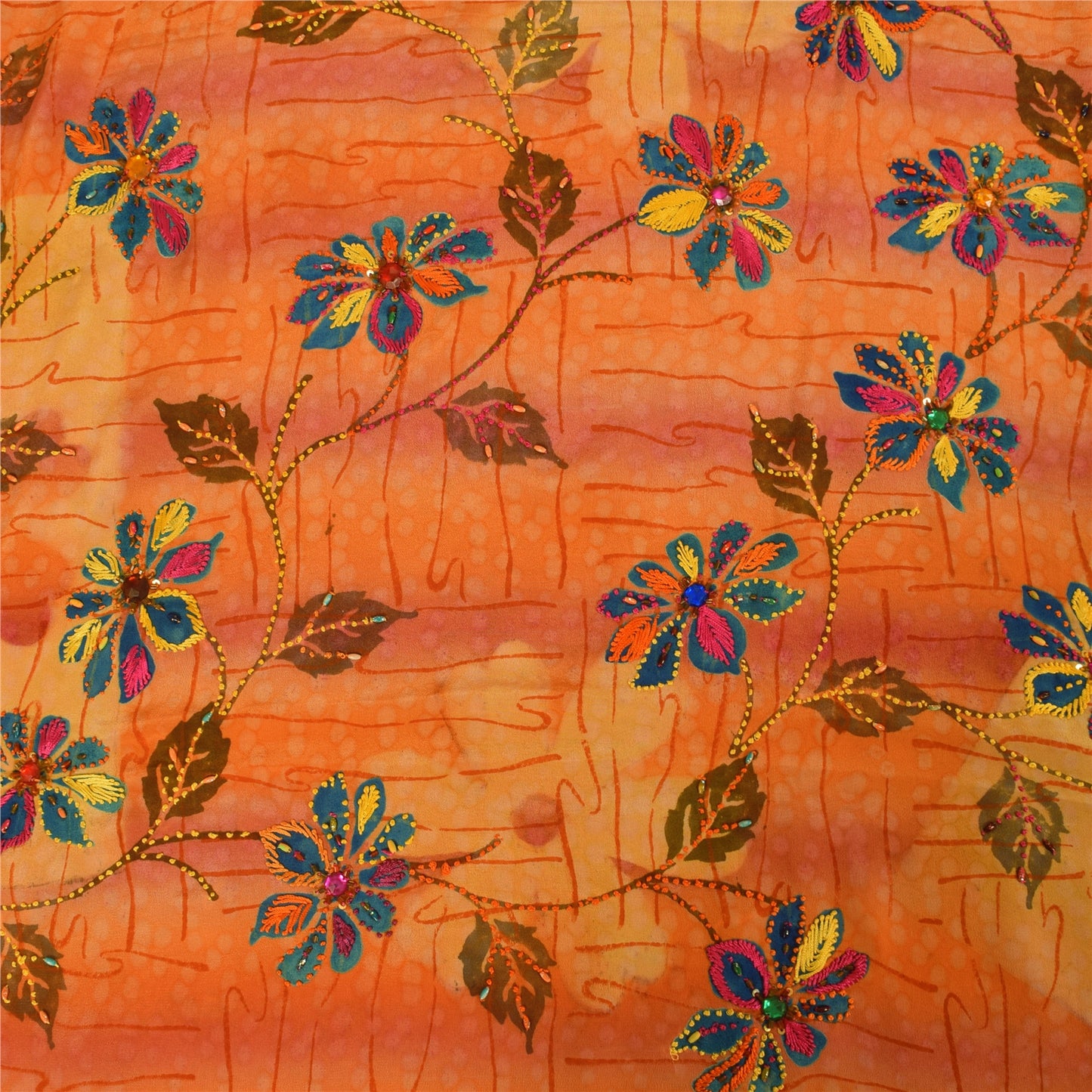 Санскритские винтажные сари ручной работы из чистого крепированного шелка сари 5+ ярдов ткань для рукоделия из экологически чистой ткани