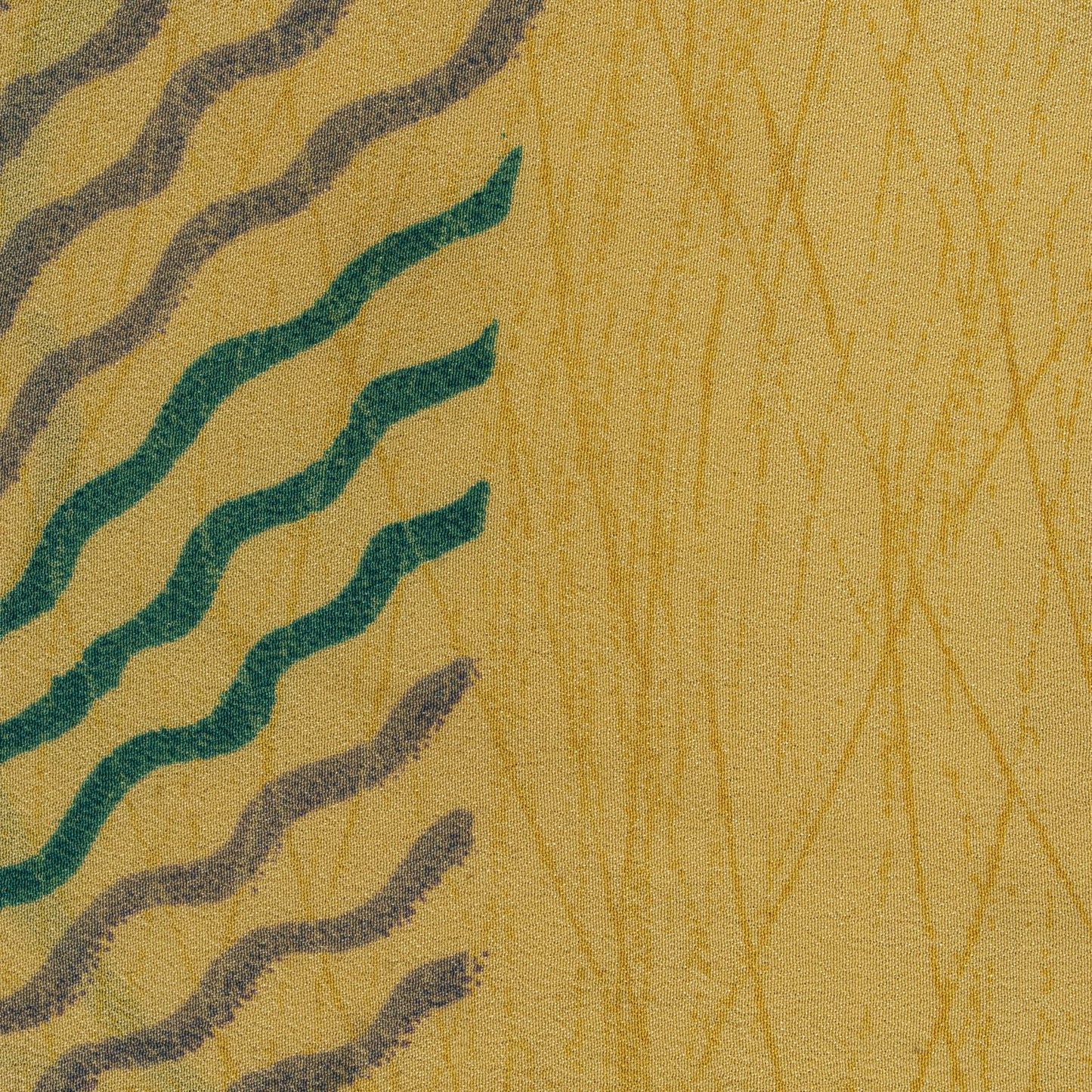 Sanskriti Vintage Saree Yellow Pure Crepe Floral Print Sari 5.5+Yd Craft Fabric