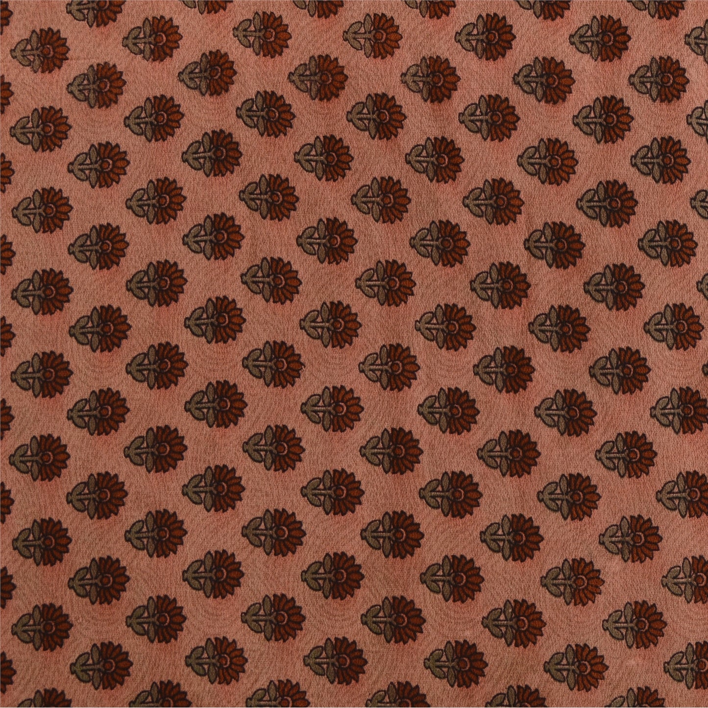 Sanskriti Vintage Sarees Pink Pure Georgette Paisley Print Sari 5yd Craft Fabric