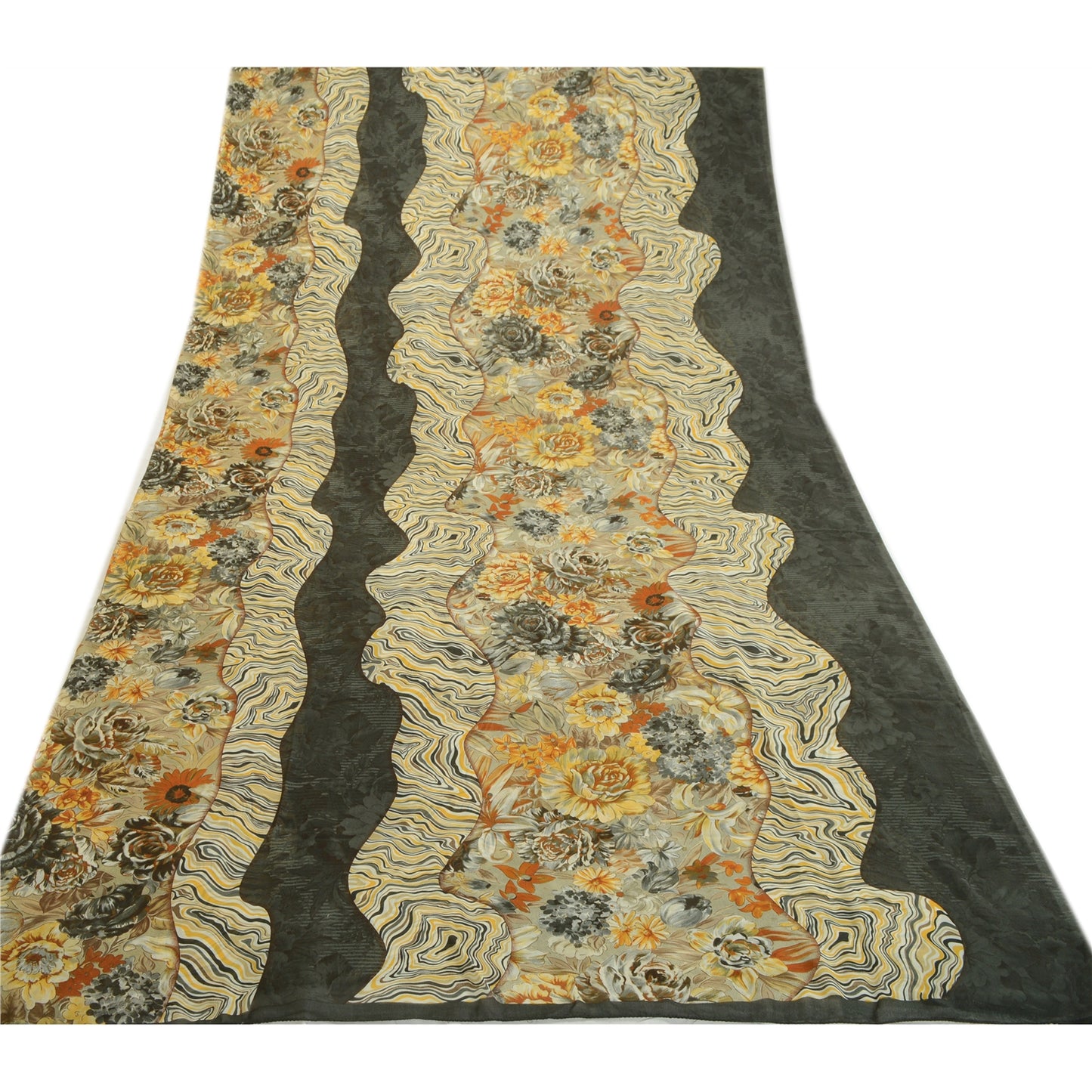 Sanskriti Vintage Multi Sarees Indian Georgette Printed Sari Floral Craft Fabric