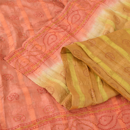 Sanskriti Vintage Sarees Pure Silk Hand Embroidered Printed Premium Fabric Sari