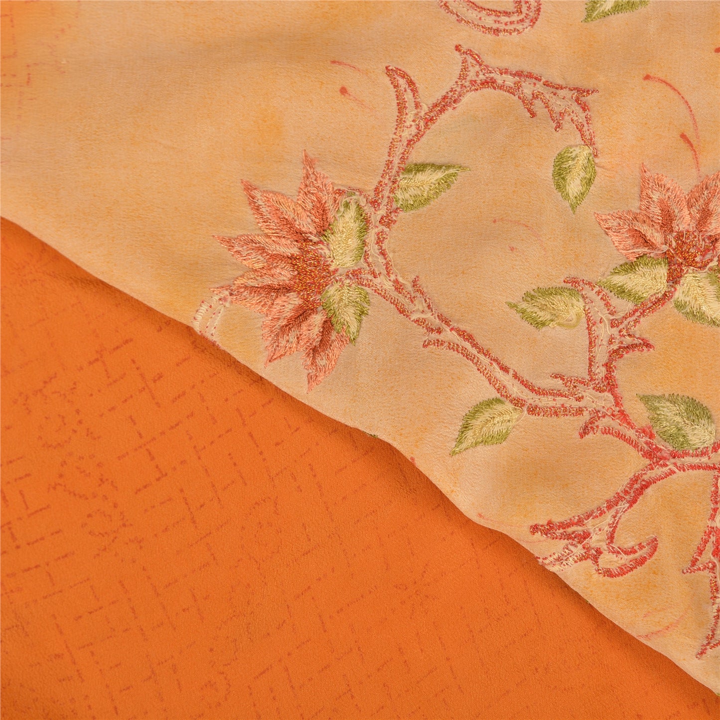 Sanskriti Vintage Yellow Sarees Pure Crepe Silk Embroidered Premium Fabric/Sari