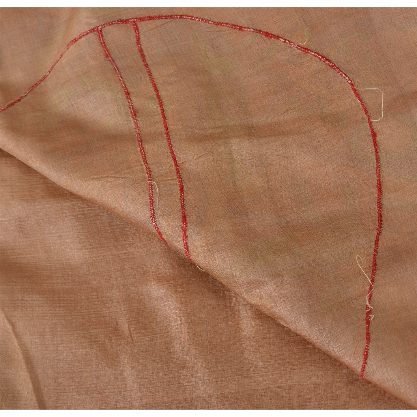 Sanskriiti Vintage Brown Sarees Pure Silk Embroidered Craft Fabric Premium Sari