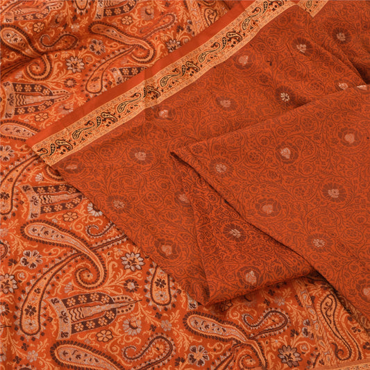 Sanskriti Vintage Indian Sarees Pure Silk Hand Woven Premium Sari Craft Fabric