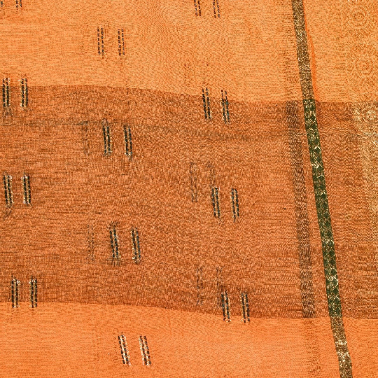 Санскритские винтажные персиковые сари 100% чистый хлопок тканое сари ремесло 5 ярдов устойчивая ткань